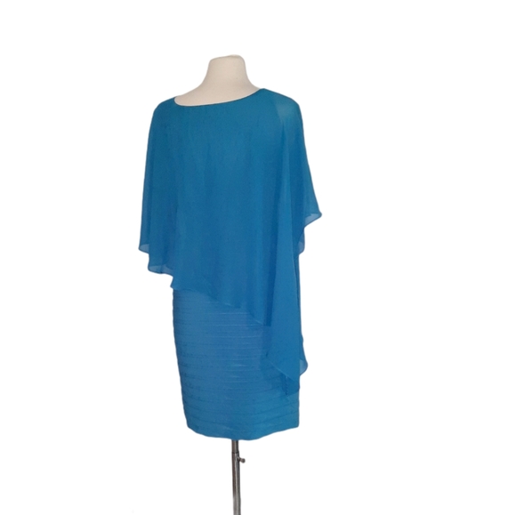 COPY - Adrianna Papell Nwt Size 6 Chiffon Drape Overlay W - Picture 1 of 4